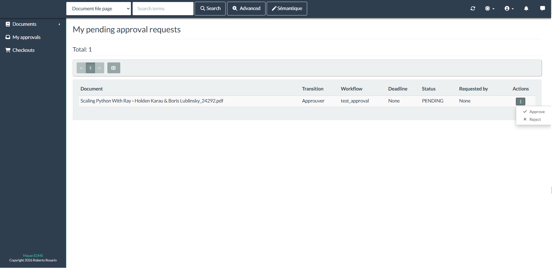 Approvals